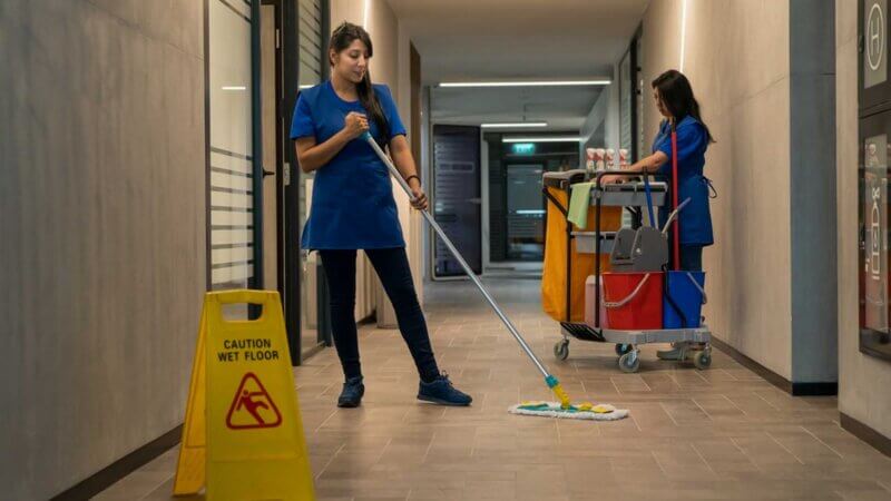 Troubles musculaires, produits toxiques… les difficiles conditions de travail des agents de nettoyage